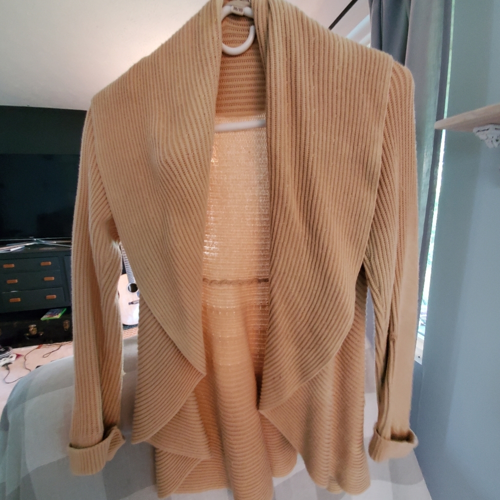 Circular design sweater cardigan